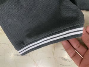 New Gray Polo Shirt with Zipper❤️‍🔥❤️‍🔥