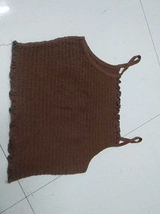 Brown Crop Tank Top
