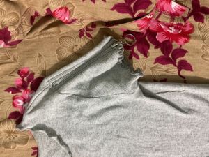 Cute Grey Crop Top