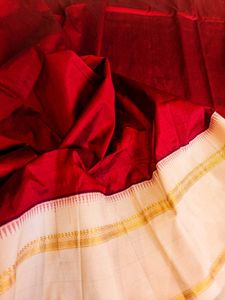 100% Pure Silk Kanjivaram in Deep Red