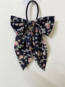 Floral Bow Hair Ties set of 2