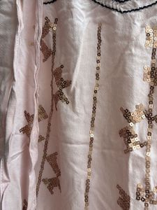 Baby Pink Embellished Tunic Top