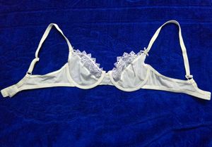 Sheer Lace Trim Bra