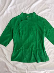 ✨SALE✨Emerald Green Mandarin Collar Cheongsam top