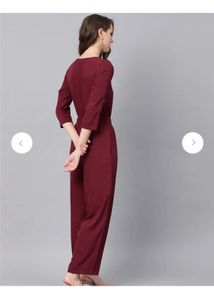 Stylish Maroon Jumpsuit