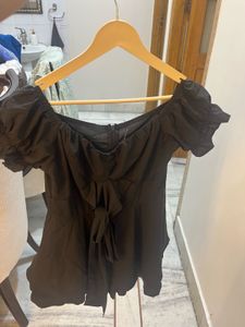 Chic Black Puff Sleeve Mini Dress
