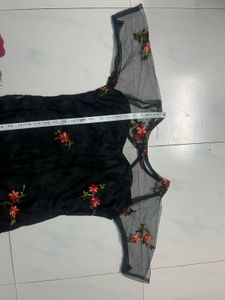 Net Black Kurti
