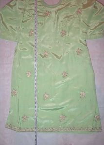 original crap silk with Pink Dupatta