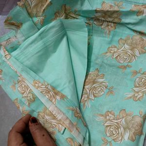 Butter Print Embroidered Dress Material Set
