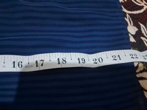 Blue Striped Short Sleeve Top