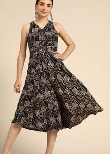 Anouk Tribal Printed Padded Anarkali Kurta
