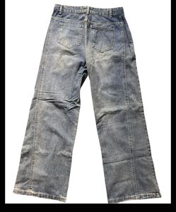 Vintage Wash Wide Leg Jeans