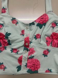 Floral Print Crop Top, never worn