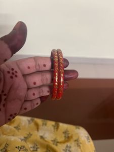Red &amp; Gold plastic bangles