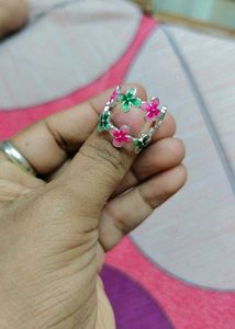 silver Charming Floral Design Toe Rings(Bichew)