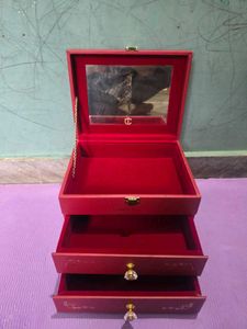 Red Jewelry Box with Mirror
