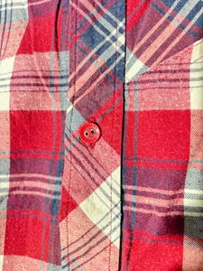 Quik silver Classic Red Plaid Long Sleeve Shirt