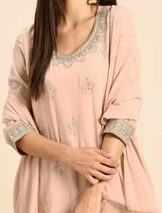 Embroidered Kurta with Trouser &amp; Dupatta