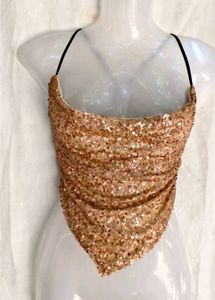 gold cowl neck top