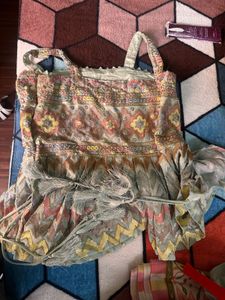 Elegant sharara Kurta Set with Shrug