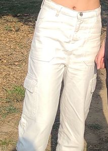 White Cargo Pants