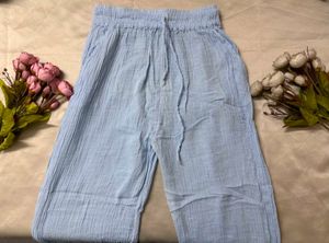 Light Blue Crinkle Pants
