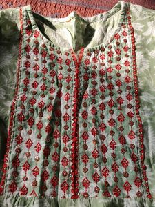 Elegant Tiered Cotton Kurta