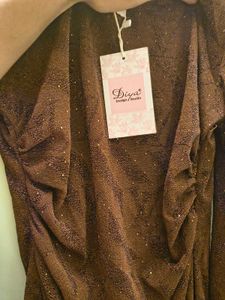 Sparkly mocha brown bodycon dress