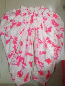 Stylish Pink & White Dhoti Pants