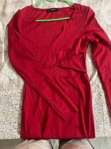 Red Shein Cutout Mini Dress