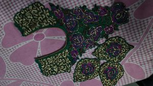 Embroidered Neck Patchwork  unstitched material