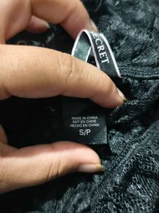 421312. Sheer Black Lace Bodysuit
