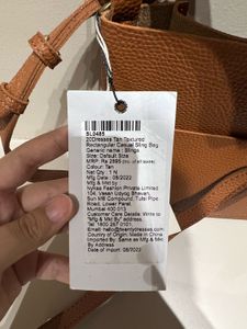 Chic Brown Faux Leather Bucket Bag