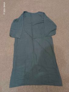 Libas Black Cotton Kurti with Mirror Work |