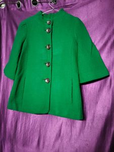 🌸Green Button-Down Coat