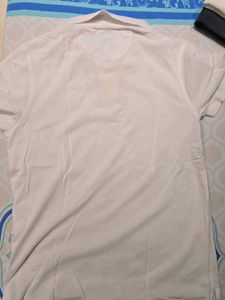 Louis Philippe Men's Classic White Polo Shirt
