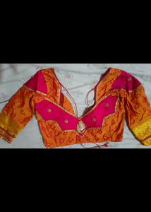 New Pattu Saree Stone Work With Blouse