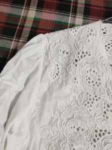 Elegant White Chikankari Blouse
