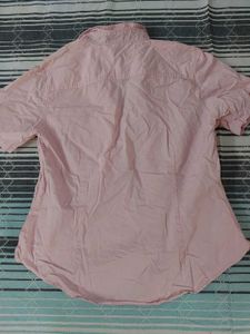 Tommy Hilfiger Pink Short Sleeve Button-Up Shirt