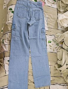 New Blue Cargo Jeans For Women