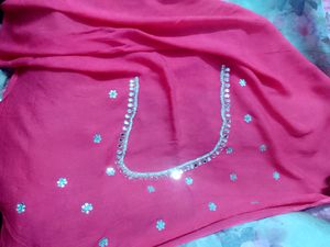 Designer Piece Saree With Original Mirror Work
