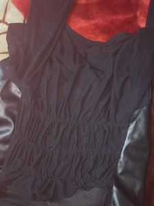 Black Corset Top with Lace-up Detail