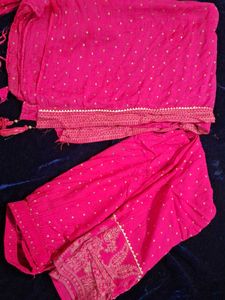 Beautiful Pink Kurta with Gold embroidery