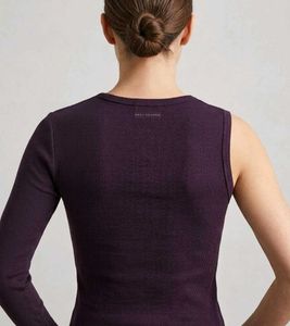 Asymmetrical Ribbed Crop Top
