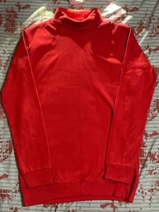 Red Turtleneck Sweatshirt