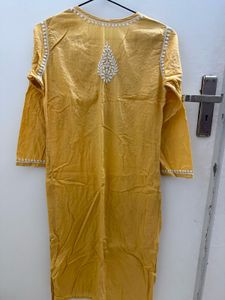 Light Yellow Handwork Chikankari Kurta