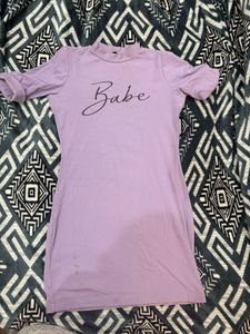 Cute Purple T-Shirt Dress