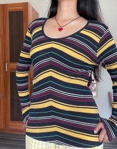 Striped Long Sleeve Top
