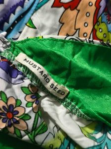 4129. Boho Floral Print Halter Neck Romper