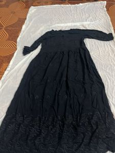 Elegant Black Embroidered Dress